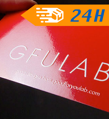 Cartes de visite avec express pelliculée