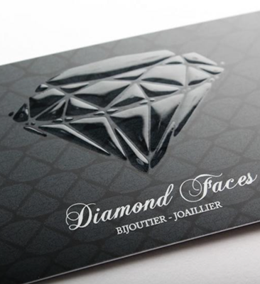 Cartes de visite avec vernis 3D