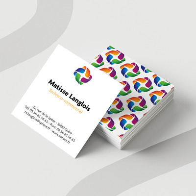 Carte de visite carrée