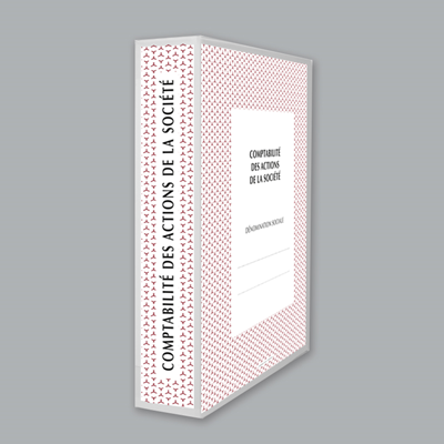 Classeurs comptabilité des actions de la société