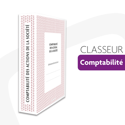 Classeur Comptabilité des Actions de la Société