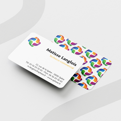 Cartes de visite coins arrondis