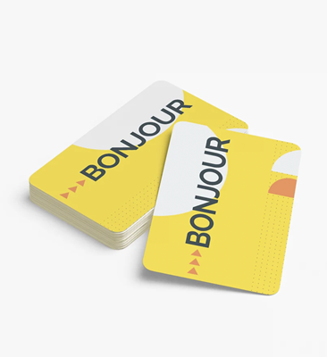 Cartes de visite avec coins arrondis