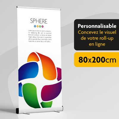 Roll-up 80x200cm personnalisable