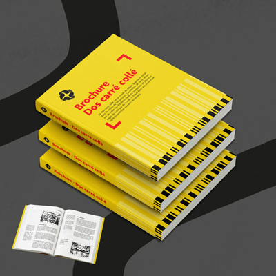 Brochures dos carré collé